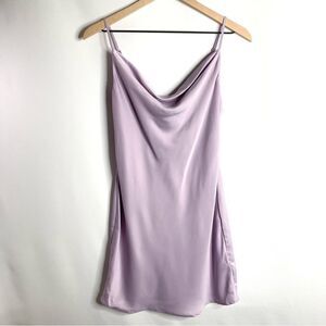 Urban Outfitters Mallory Cowl Neck Slip Mini Dress Lilac Purple Small NWOT UO